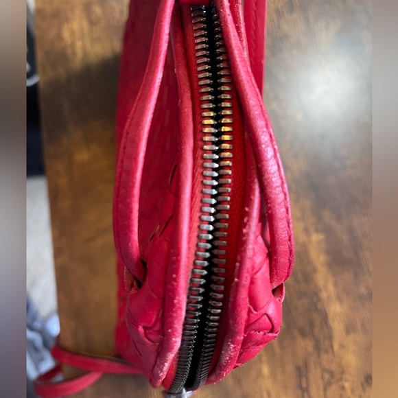 Bottega Veneta Red Intrecciato Leather Nodini Crossbody Bag - As described - Picture 9 of 16